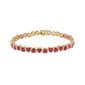 Gianni Argento Hearts Lab Grown Ruby Ombre Bracelet - image 1