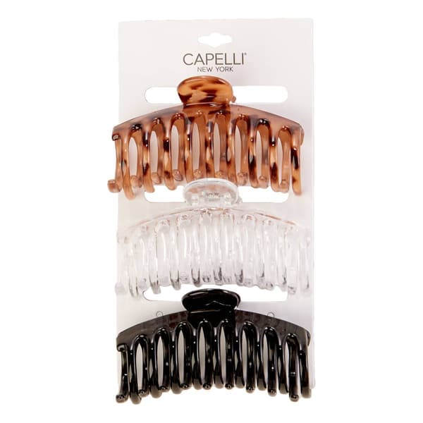 Womens Capelli New York 3pk. Spiral Claw Clips - image 