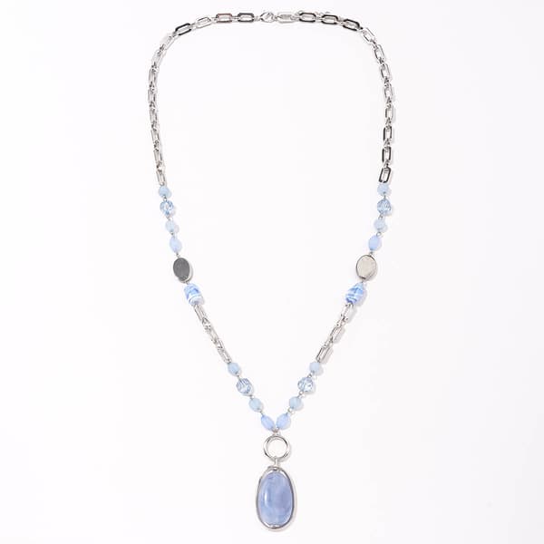Ashley Cooper(tm) Long Light Blue Pendant Necklace - image 