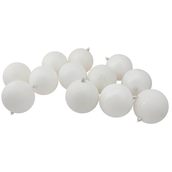 Northlight Seasonal 24ct. Winter White Christmas Ornaments - image 