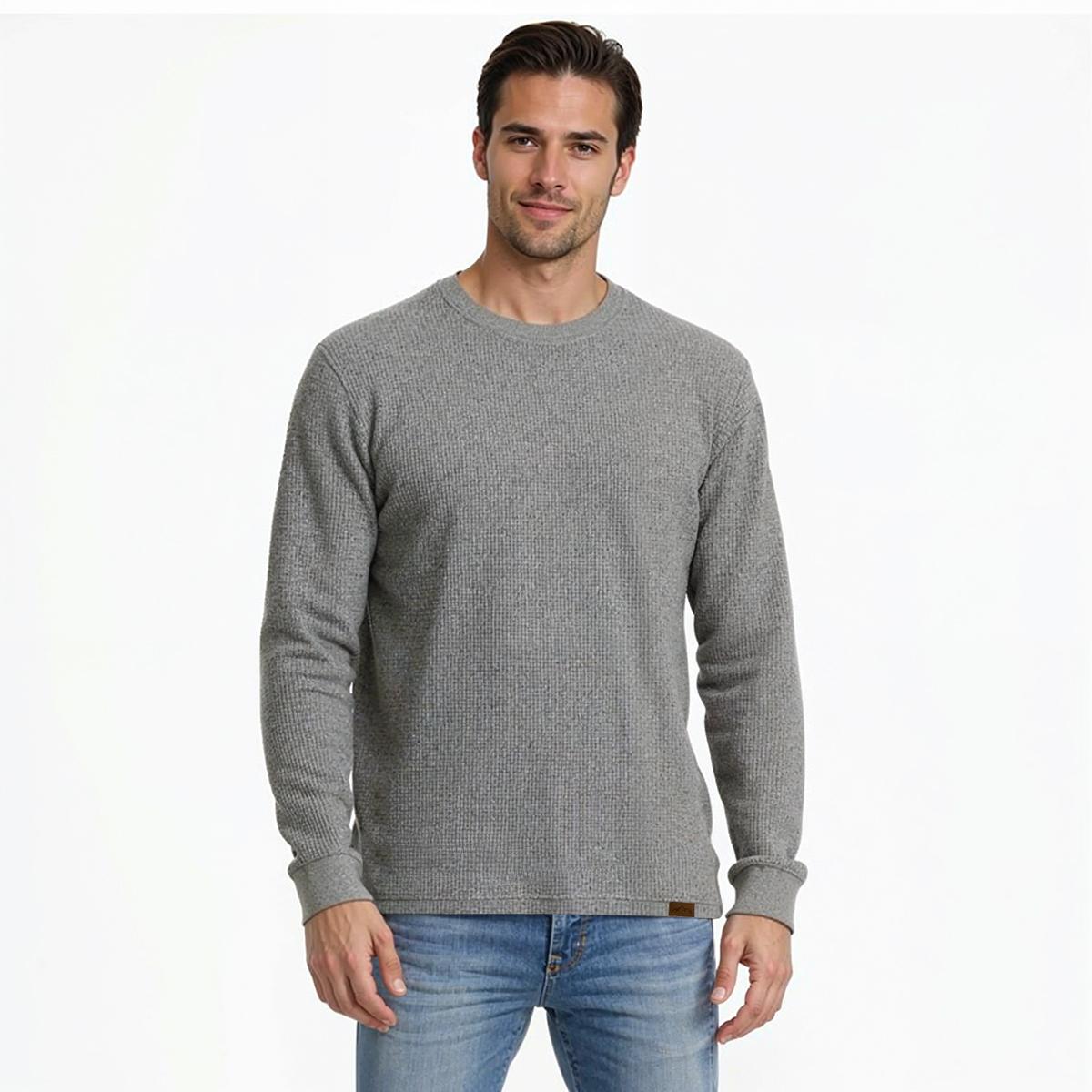 Mens Mountain Ridge Heavyweight Thermal Long Sleeve Crew Tee
