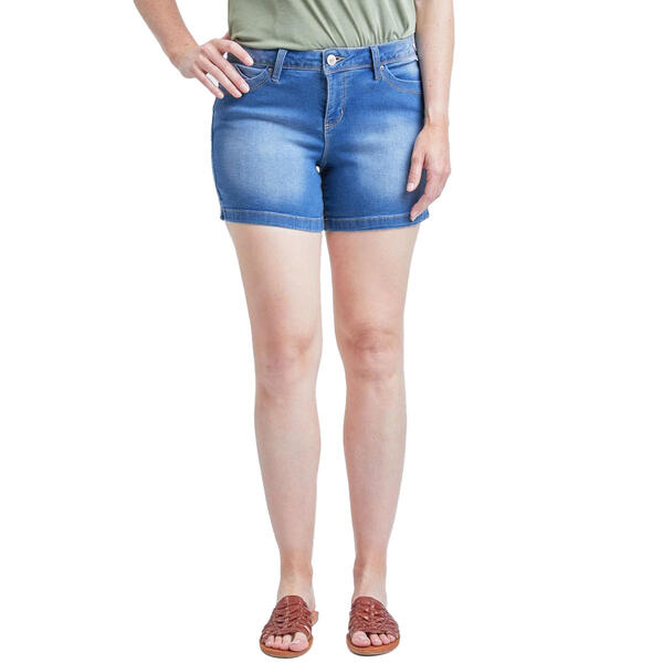 Womens Royalty WannaBettaButt 5 Pocket Side Slit Hem Denim Shorts - image 