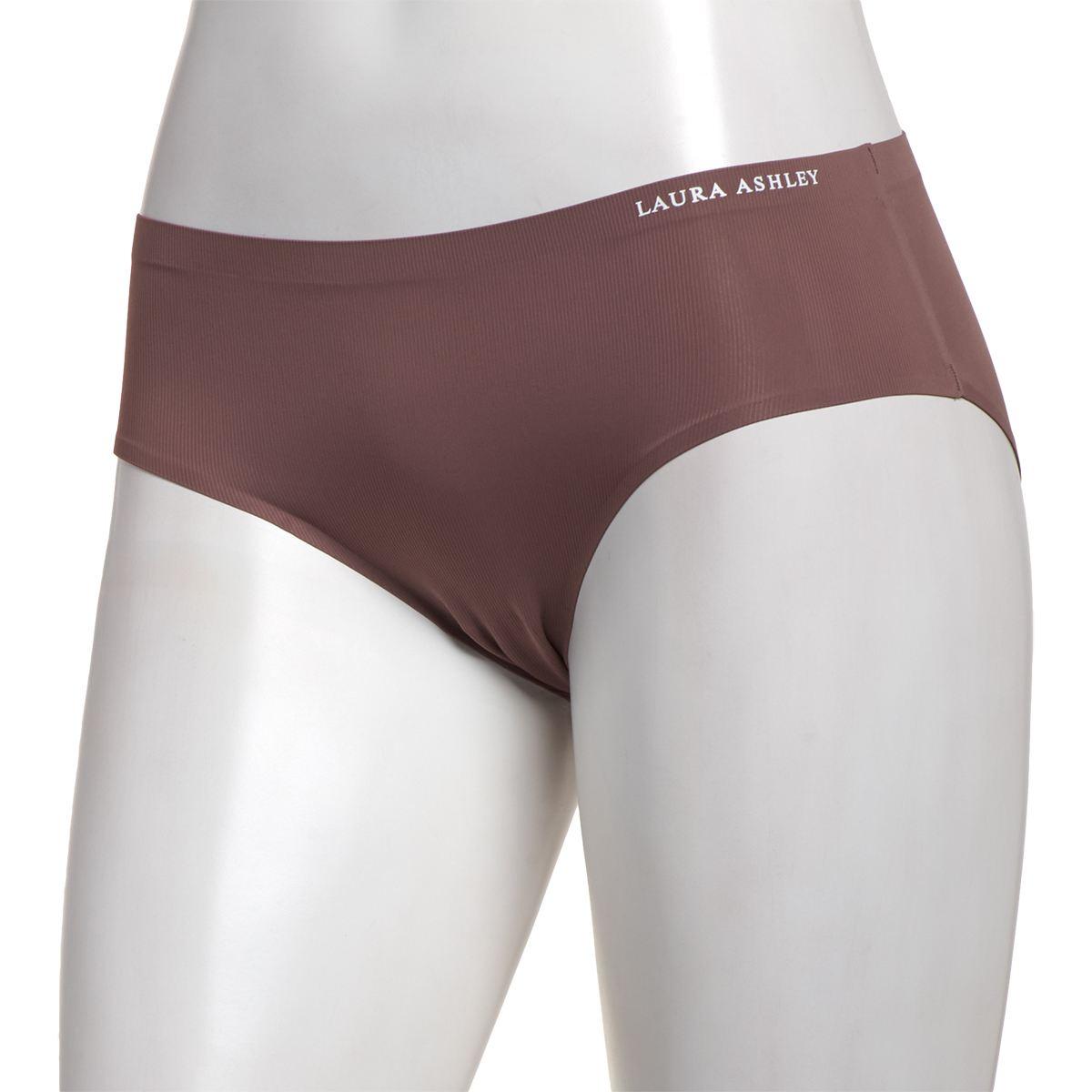 Womens Laura Ashley(R) Ribbed Nylon Laser Hipster Panties-LS8444AY