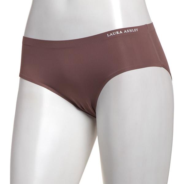 Womens Laura Ashley(R) Ribbed Nylon Laser Hipster Panties-LS8444AY - image 