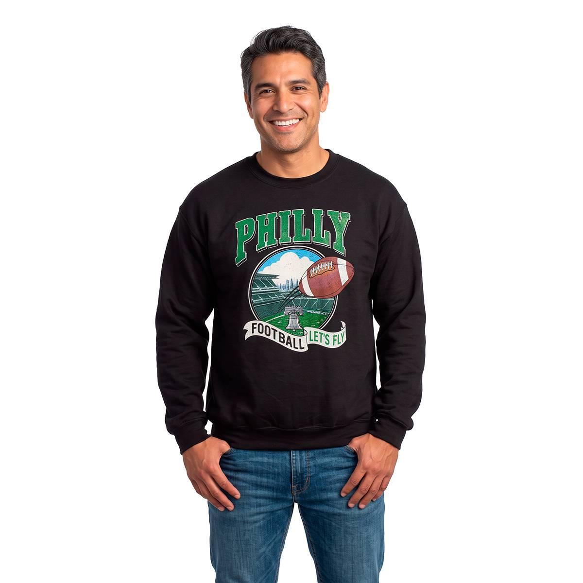 Mens Tailgate Philly Football Lets Fly Field Sweatshirt