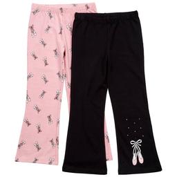 Girls (4-6x) Sweet Butterfly® 2pk. Ballerina Flared Leggings