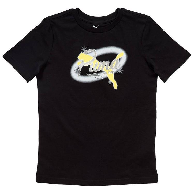 Boys (8-20) Puma(R) Airbrush Short Sleeve Tee - Puma Black