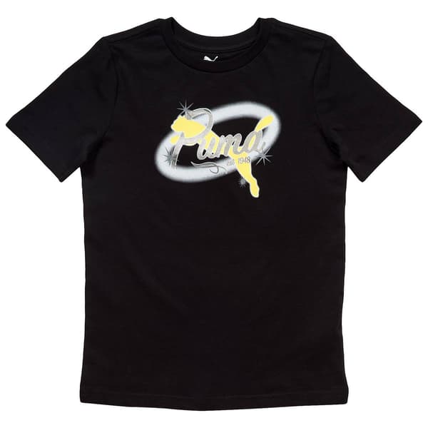 Boys (8-20) Puma(R) Airbrush Short Sleeve Tee - Puma Black - image 