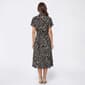 Womens Vivid Aura Short Sleeve Abstract Midi Shirtdress - image 2