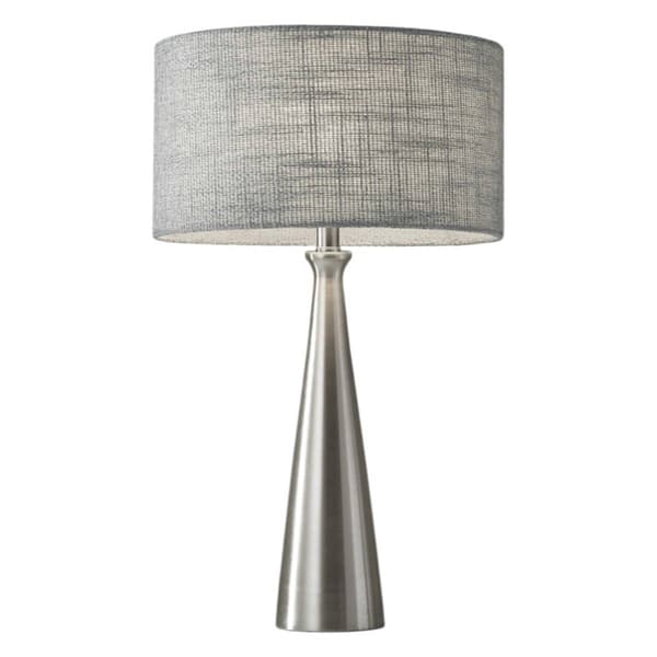 HomeRoots 22in. Silver Metal Base Table Lamp