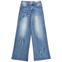 Girls(7-16) 1st Kiss(R) Wide Leg Bow Patch Jeans
