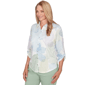 Petite Alfred Dunner St. Augustine Floral Butterfly Button Blouse - image 3