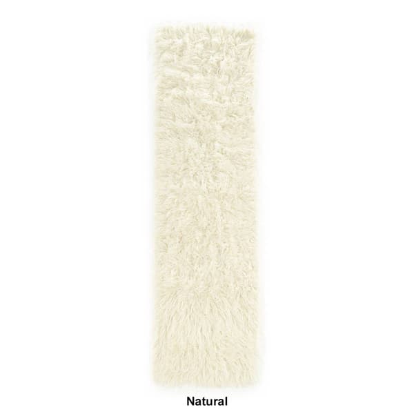 Linon Flokati Natural Runner - 2 x 8