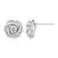 Forever Facets Rhodium Plated April Love Knot Earrings - image 2