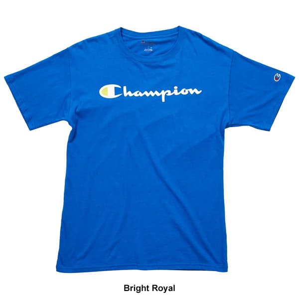 Mens Champion® Short Sleeve Logo Crew Neck Tee
