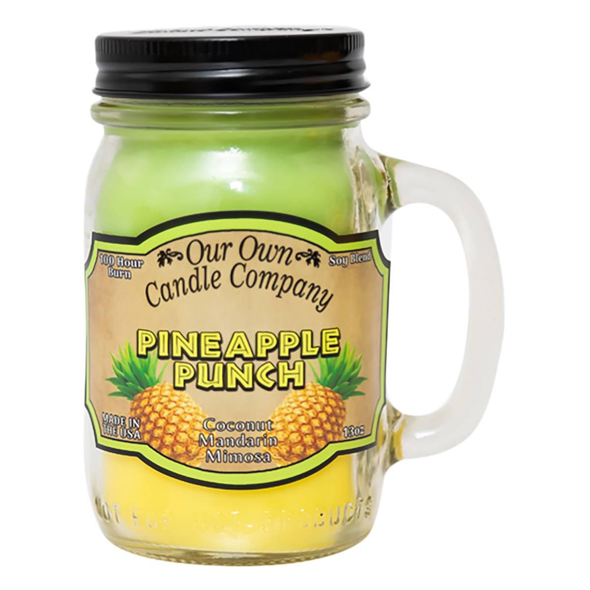 Our Own Candle Company 13oz. Pineapple Punch Mason Jar...