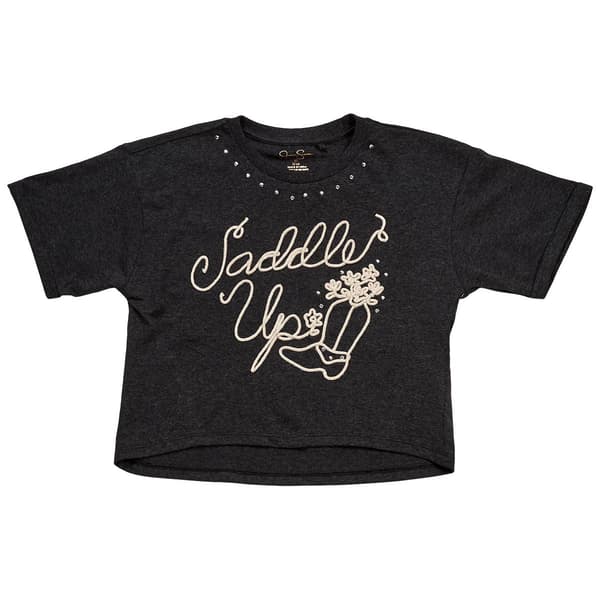 Girls (7-16) Jessica Simpson Saddle Up Roll Cuff Tee