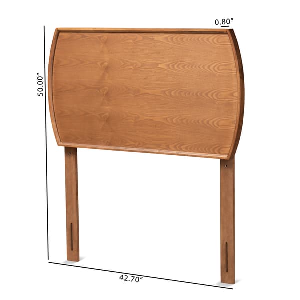 Baxton Studio Laurien Ash Walnut Wood Twin Size Headboard