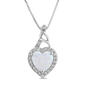 Gemstone Classics&#40;tm&#41; Created Opal & Sapphire Heart Pendant - image 1