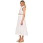 Womens Kathy Ireland Sleeveless Linen Like Ruffle Hem Shirtdress - image 3