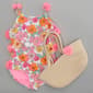 Girls &#40;4-6x&#41; Bmagical One Piece Floral Appliqu&#233; Swimsuit with Bag - image 2