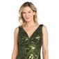 Womens R&M Richards Sleeveless V-Neck Beaded Godet Gown - image 3