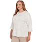 Plus Size Alfred Dunner Saratoga Springs Textured Floral Blouse - image 3