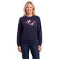 Plus Size Top Stitch Butterfly Pink Dawn Sweatshirt - image 1