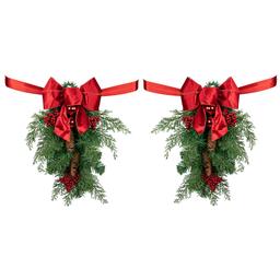 Northlight Seasonal Christmas Chair Back Swags - Set of 2