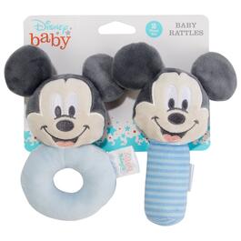 Disney Baby Mickey 2pk. Plush Rattle Set