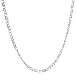 Mens Lynx Stainless Steel Oval Link Curb Chain Necklace