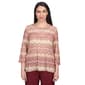Petite Alfred Dunner Mulberry Street Lace Biadere Blouse - image 1