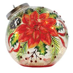 A Cheerful Giver(R) Poinsettia Ornament with Lights