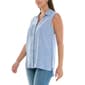 Womens Zac & Rachel Sleeveless 2 Pocket Heathered Linen Blouse - image 3