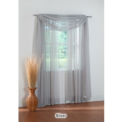 Roma II Voile Sheer Rod Pocket Curtain Panel
