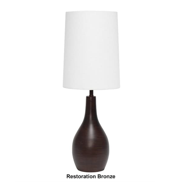 Simple Designs One Light Tear Drop Table Lamp