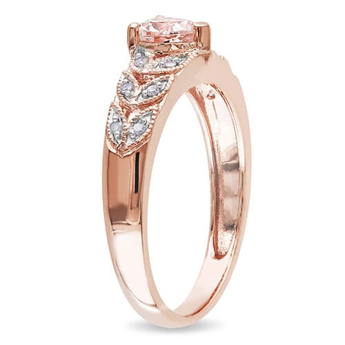 Gemstone Classics&#8482; 10kt. Rose Gold 1/20ctw. Heart Ring