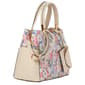 DS Fashion Triple Compartment Floral Satchel with Card Case - image 3