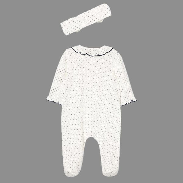 Baby Girl &#40;NB-9M&#41; Little Me&#174; Rosebud Footed Sleeper w/Headband