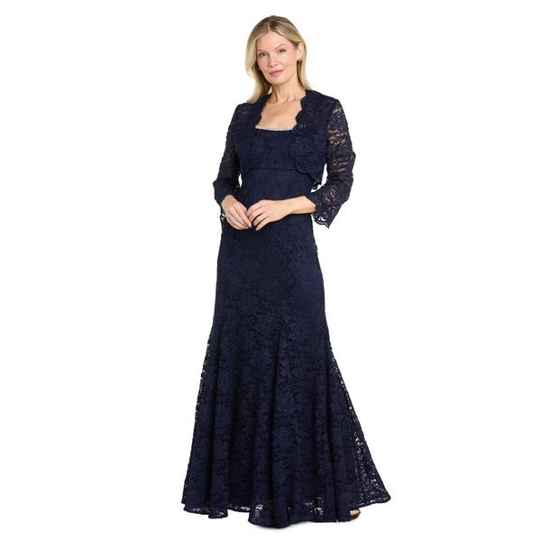 Womens R&M Richards Lace Bolero Jacket With Gown - image 