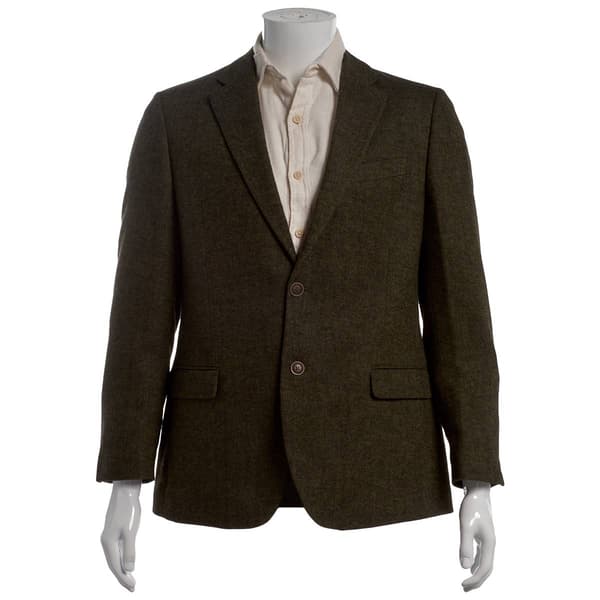 Mens Nautica Olive Herringbone Suit Jacket - image 