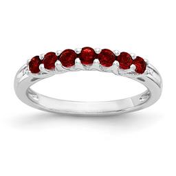 Gemstone Classics(tm) Sterling Silver & Round Garnet Ring
