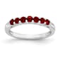 Gemstone Classics&#40;tm&#41; Sterling Silver & Round Garnet Ring - image 1