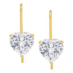 Gianni Argento Lab Grown Sapphire Heart Earrings