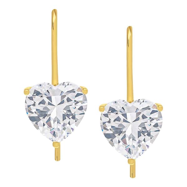 Gianni Argento Lab Grown Sapphire Heart Earrings - image 