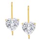 Gianni Argento Lab Grown Sapphire Heart Earrings - image 1