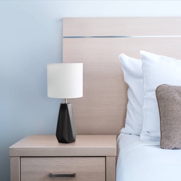 Simple Designs Ceramic Prism Base Table Lamp