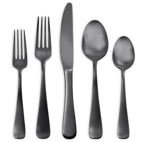 Hampton Forge Opera Black Titanium 20pc. Flatware Set