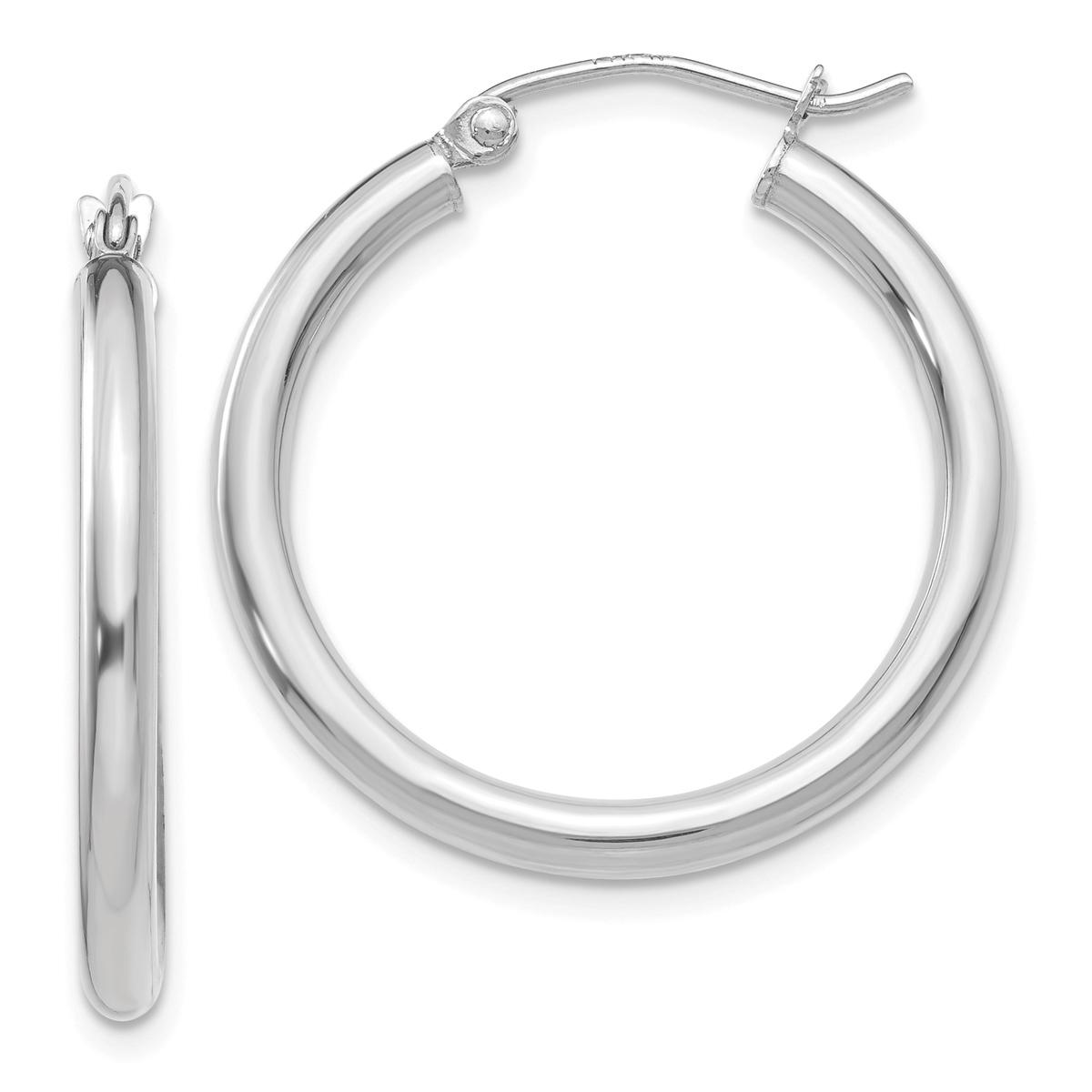 Gold Classics™ 14kt. White Gold 2.5mm Tube Hoop Earrings