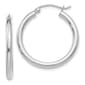 Gold Classics(tm) 14kt. White Gold 2.5mm Tube Hoop Earrings - image 1
